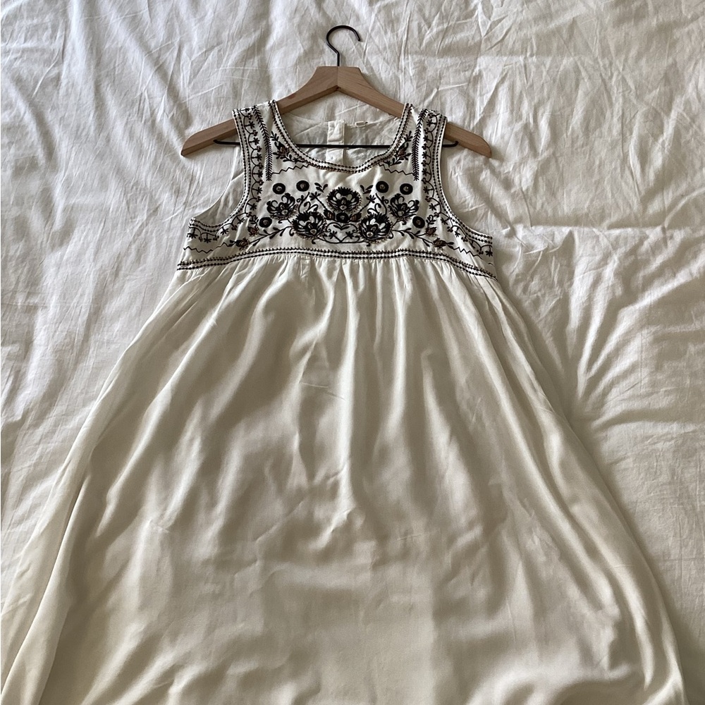 White embroidered Mediterranean dress